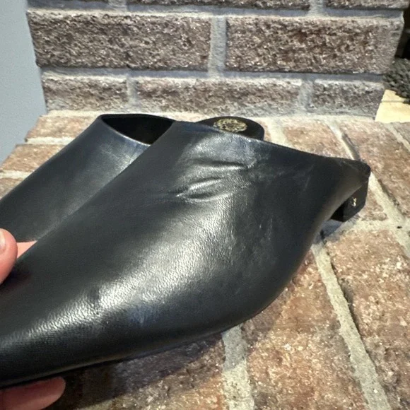 Vince Camuto Women's Arlette Slip-On Mules Black Leather Size 11M #232 - Picture 15 of 16
